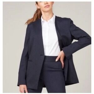 Spanx The Perfect Collarless Blazer Size Extra Large XL Blue Navy 20384R NWT